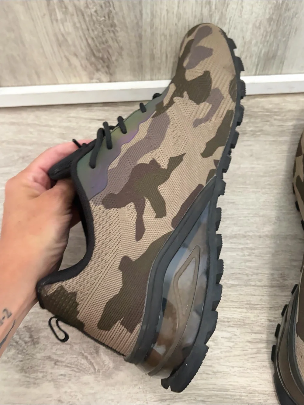 Kricely camouflage trail running shoes Men 48 Hiking Nature Sneaker
